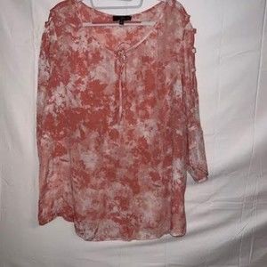 FRED DAVID WOMEN'S TOP 3/4 SLEEVE SZ 1X/ PLUS SIZE